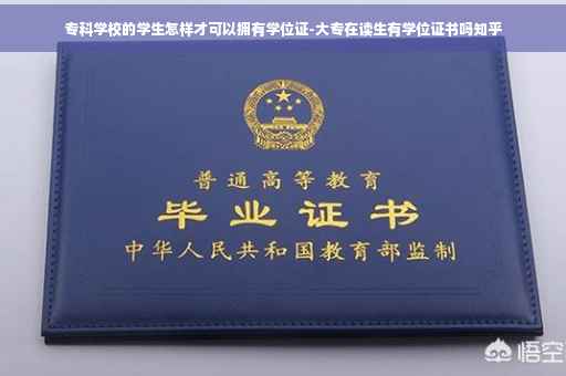 专科学校的学生怎样才可以拥有学位证-大专在读生有学位证书吗知乎