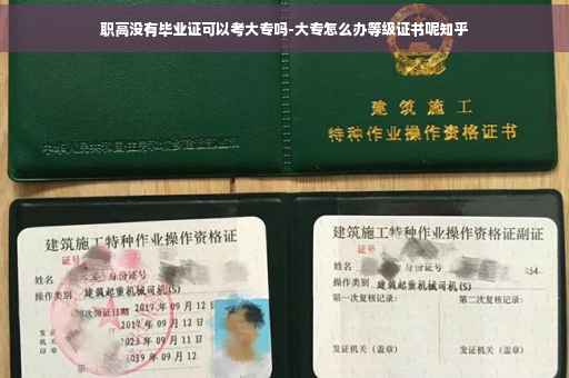 职高没有毕业证可以考大专吗-大专怎么办等级证书呢知乎