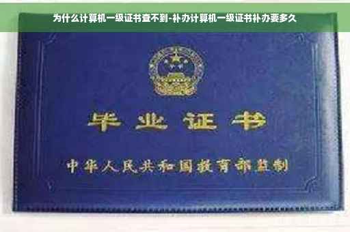 为什么计算机一级证书查不到-补办计算机一级证书补办要多久