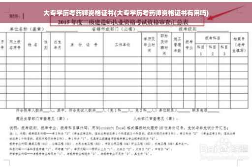 大专学历考药师资格证书(大专学历考药师资格证书有用吗)