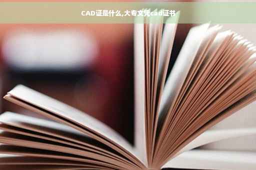 CAD证是什么,大专文凭cad证书