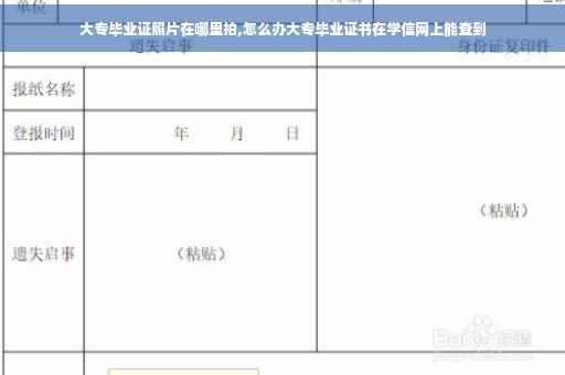 大专毕业证照片在哪里拍,怎么办大专毕业证书在学信网上能查到