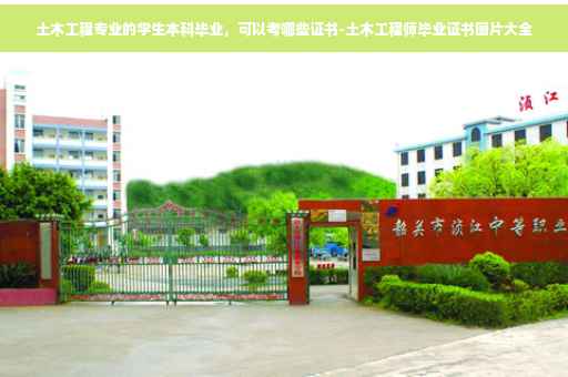 土木工程专业的学生本科毕业，可以考哪些证书-土木工程师毕业证书图片大全