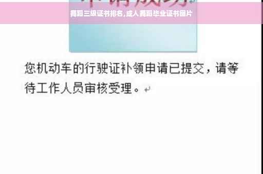舞蹈三级证书排名,成人舞蹈毕业证书图片