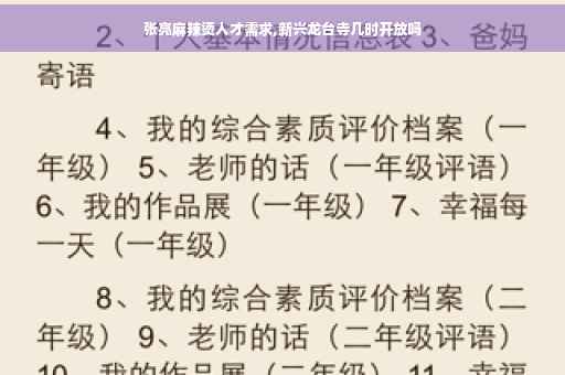 张亮麻辣烫人才需求,新兴龙台寺几时开放吗