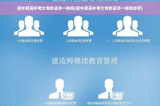 初中和高中考大专的证书一样吗(初中和高中考大专的证书一样吗知乎)