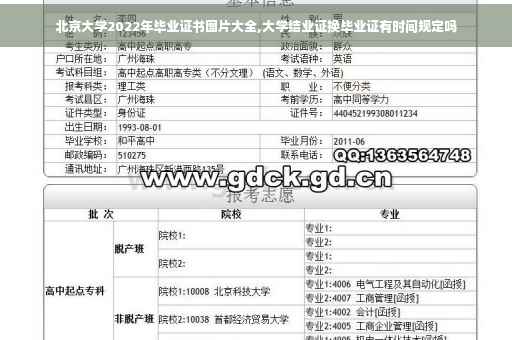 北京大学2022年毕业证书图片大全,大学结业证换毕业证有时间规定吗
