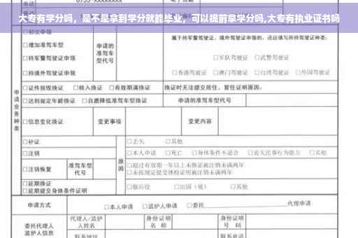 大专有学分吗,是不是拿到学分就能毕业,可以提前拿学分吗,大专有执业证书吗 大专有学分吗,是不是拿到学分就能毕业,可以提前拿学分吗,大专有执业证书吗