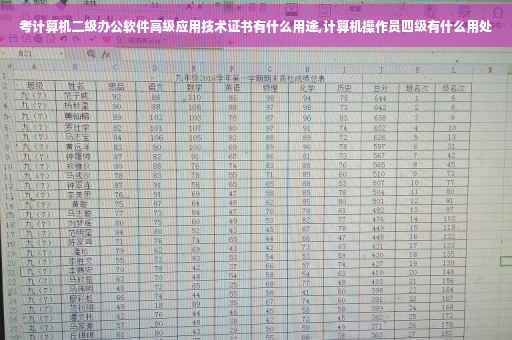 考计算机二级办公软件高级应用技术证书有什么用途,计算机操作员四级有什么用处
