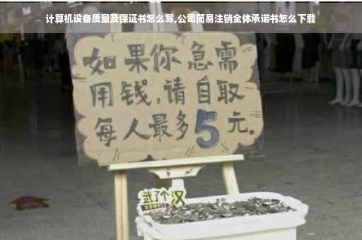 计算机设备质量及保证书怎么写,公司简易注销全体承诺书怎么下载
