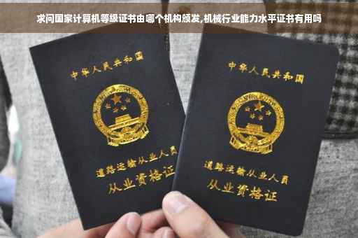 求问国家计算机等级证书由哪个机构颁发,机械行业能力水平证书有用吗