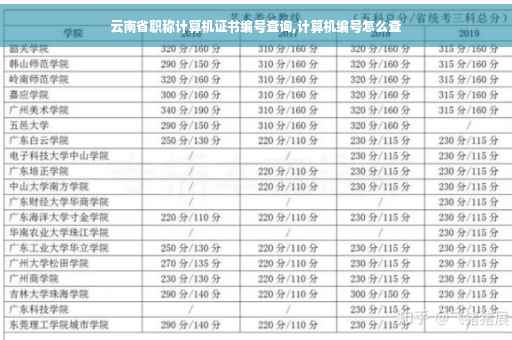 云南省职称计算机证书编号查询,计算机编号怎么查
