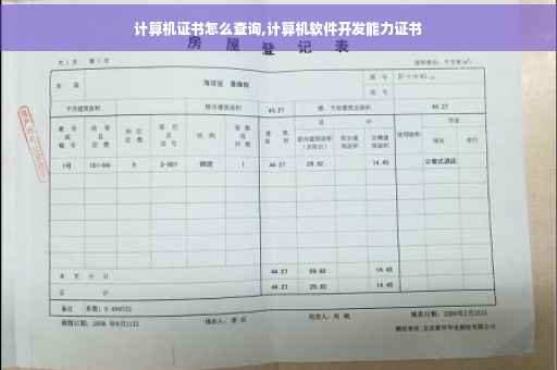 计算机证书怎么查询,计算机软件开发能力证书