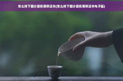 怎么样下载计算机等级证书(怎么样下载计算机等级证书电子版)