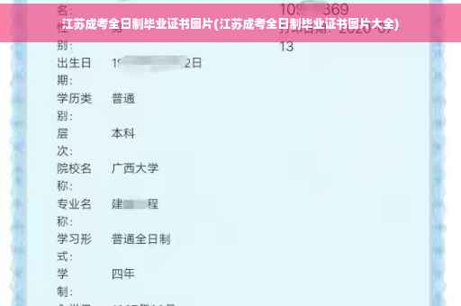 江苏成考全日制毕业证书图片(江苏成考全日制毕业证书图片大全)