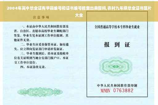 2004年高中毕业证有学籍编号和证书编号能查出真假吗,农村九年级毕业证书图片大全 2004年高中毕业证有学籍编号和证书编号能查出真假吗,农村九年级毕业证书图片大全