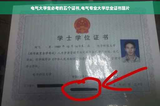 电气大学生必考的五个证书,电气专业大学毕业证书图片