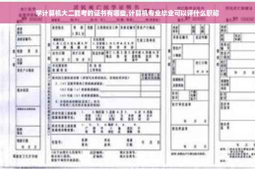 学计算机大二能考的证书有哪些,计算机专业毕业可以评什么职称