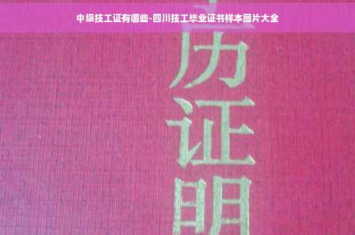 中级技工证有哪些-四川技工毕业证书样本图片大全