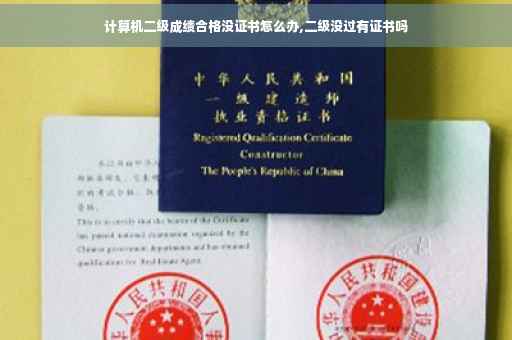 计算机二级成绩合格没证书怎么办,二级没过有证书吗