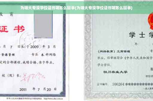 为啥大专没学位证书呢怎么回事(为啥大专没学位证书呢怎么回事)