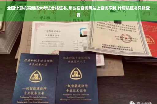 全国计算机高新技术考试合格证书,怎么在查询网站上查询不到,计算机证书只能查看