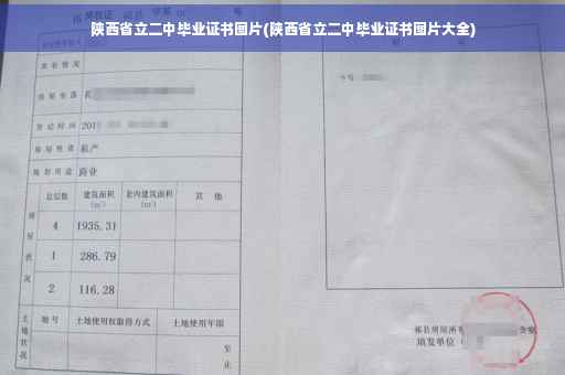 陕西省立二中毕业证书图片(陕西省立二中毕业证书图片大全)