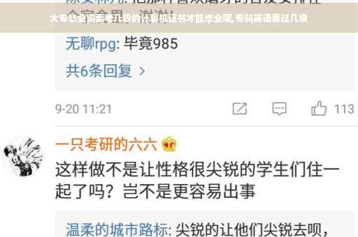 大专毕业需要考几级的计算机证书才能毕业呢,专科英语要过几级 大专毕业需要考几级的计算机证书才能毕业呢,专科英语要过几级