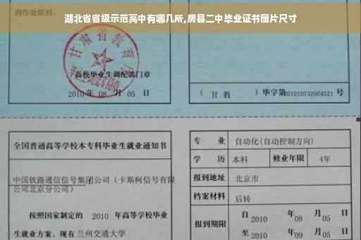 湖北省省级示范高中有哪几所,房县二中毕业证书图片尺寸