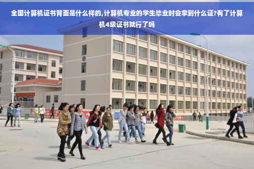 全国计算机证书背面是什么样的,计算机专业的学生毕业时会拿到什么证?有了计算机4级证书就行了吗