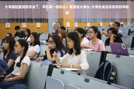 大专院校跟高职毕业了，学历是一样的么？都是在大专么-大专毕业证书是专科学校吗