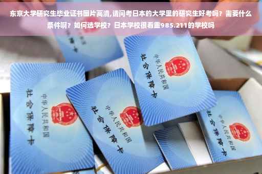 东京大学研究生毕业证书图片高清,请问考日本的大学里的研究生好考吗？需要什么条件啊？如何选学校？日本学校很看重985.211的学校吗