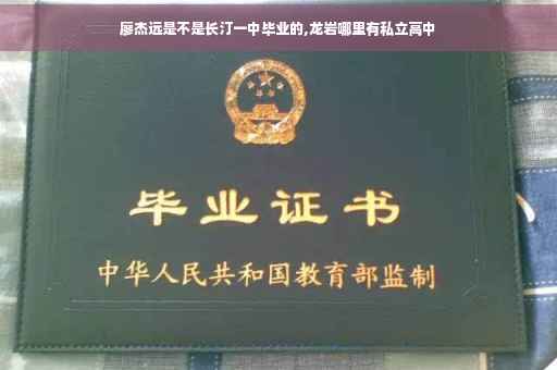 廖杰远是不是长汀一中毕业的,龙岩哪里有私立高中