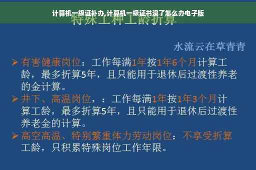 计算机一级证补办,计算机一级证书没了怎么办电子版
