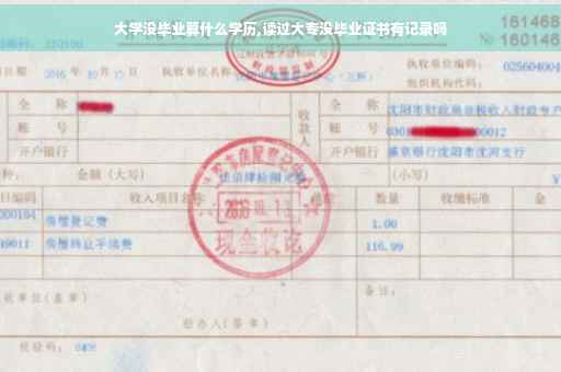 大学没毕业算什么学历,读过大专没毕业证书有记录吗