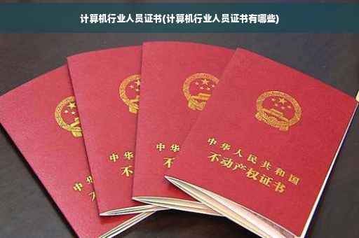 计算机行业人员证书(计算机行业人员证书有哪些)
