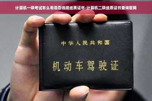 计算机一级考试怎么看是否选择纸质证书-计算机二级纸质证书查询官网
