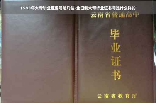 1993年大专毕业证编号是几位-全日制大专毕业证书号是什么样的