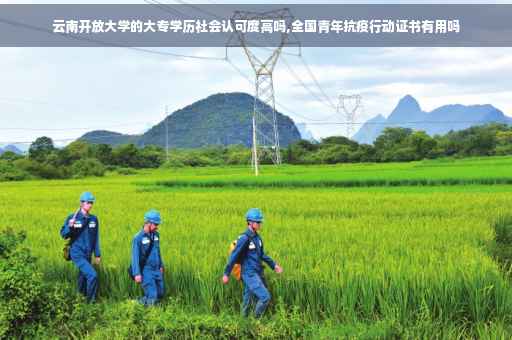 云南开放大学的大专学历社会认可度高吗,全国青年抗疫行动证书有用吗 云南开放大学的大专学历社会认可度高吗,全国青年抗疫行动证书有用吗