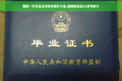 隆回一中毕业证书样本图片大全,湖南独生证60岁领多少