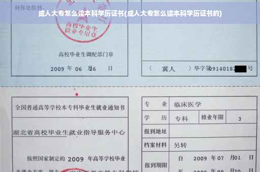 成人大专怎么读本科学历证书(成人大专怎么读本科学历证书的)