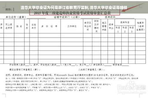 清华大学毕业证为何是浙江省教育厅监制,清华大学毕业证是啥样
