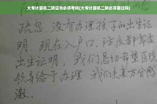 大专计算机二级证书必须考吗(大专计算机二级必须要过吗)