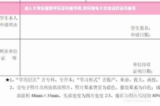 成人大专在哪查学历证书编号呢,如何查电大毕业证的证书编号