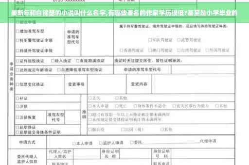 墨斯年和白锦瑟的小说叫什么名字,有哪些著名的作家学历很低?甚至是小学毕业的