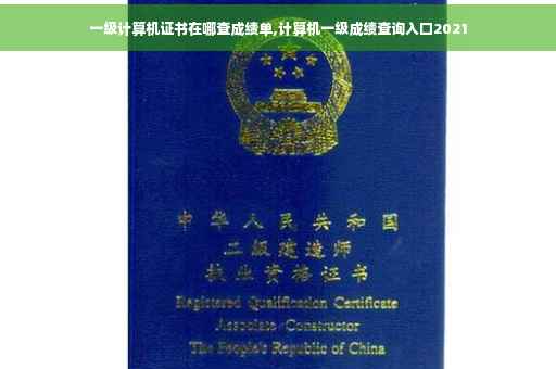 一级计算机证书在哪查成绩单,计算机一级成绩查询入口2021