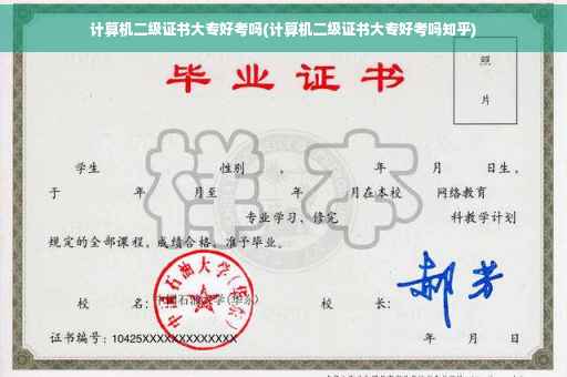 计算机二级证书大专好考吗(计算机二级证书大专好考吗知乎)