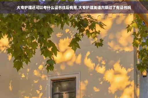 大专护理还可以考什么证书往后有用,大专护理英语六级过了有证书吗