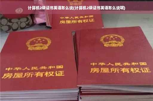 计算机2级证书英语怎么说(计算机2级证书英语怎么说呢)