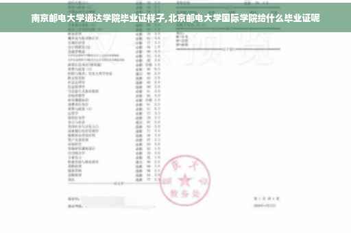 南京邮电大学通达学院毕业证样子,北京邮电大学国际学院给什么毕业证呢
